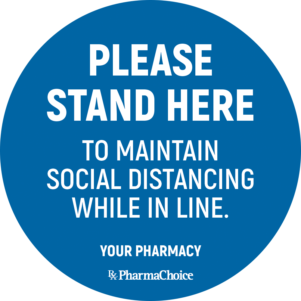 PLEASE STAND HERE TO MAINTAIN SOCIAL DISTANCING-301